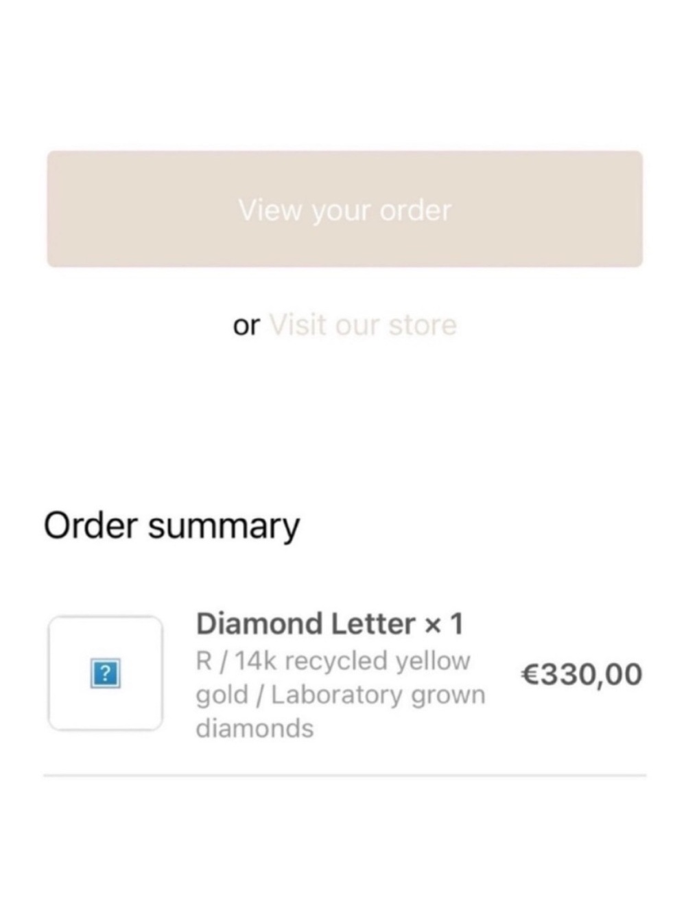 BRUNA THE LABEL LAB-GROWN DIAMOND LETTER CHARM - Picture 10 of 10